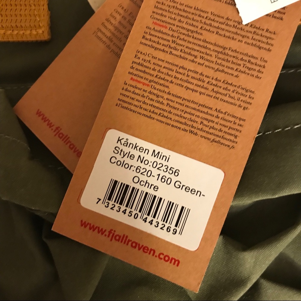 authentic Fjallraven kanken ochre green - Picture 4 of 8